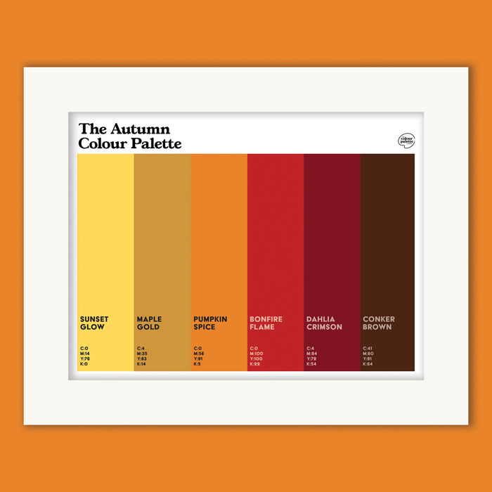 The Autumn Colour Palette Mounted Art Print