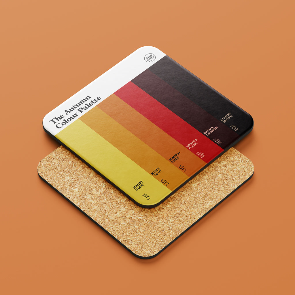 autumn colour palette coaster