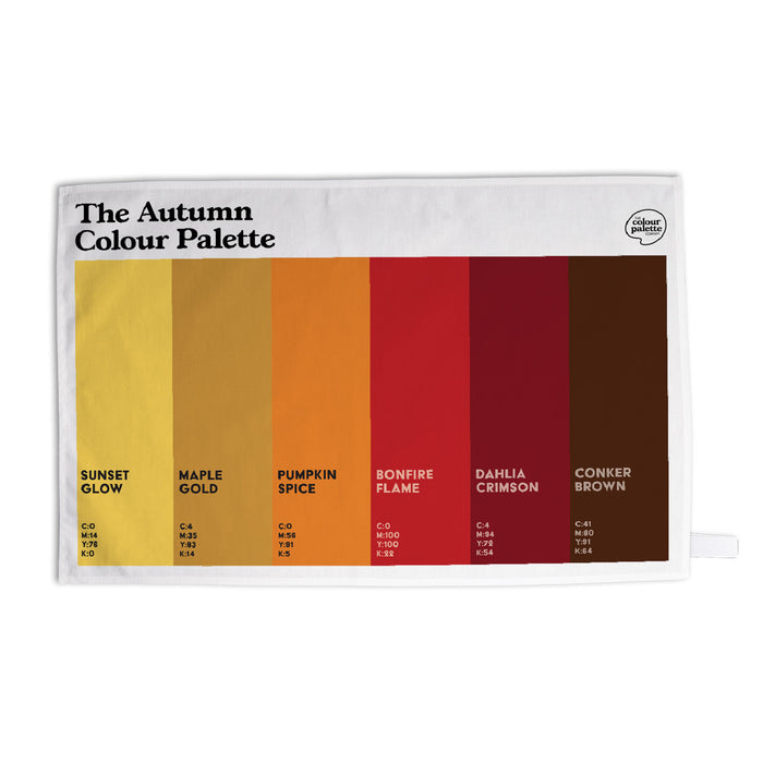 The Autumn Colour Palette Tea Towel