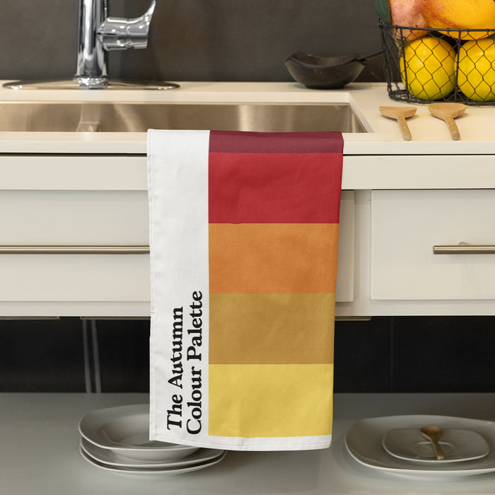 The Autumn Colour Palette Tea Towel