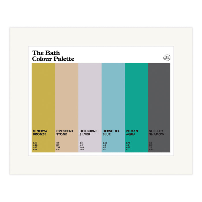 The Bath Colour Palette Mounted Art Print