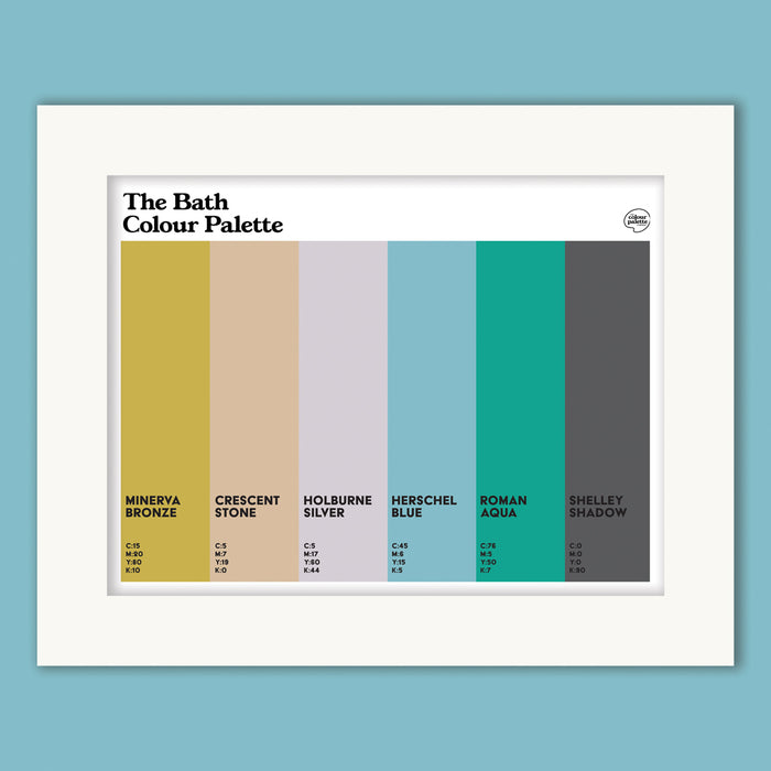 The Bath Colour Palette Mounted Art Print