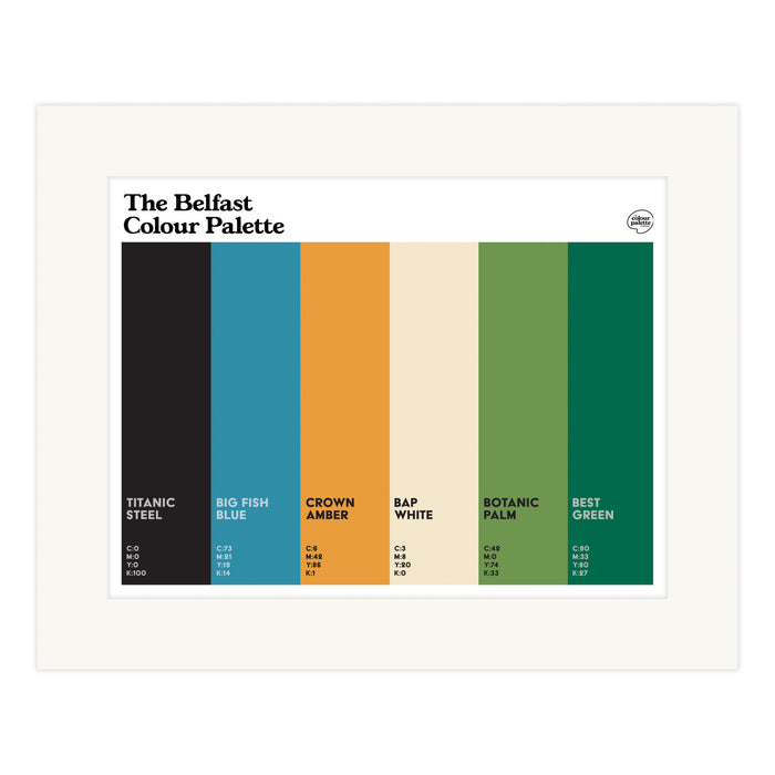 The Belfast Colour Palette Mounted Art Print