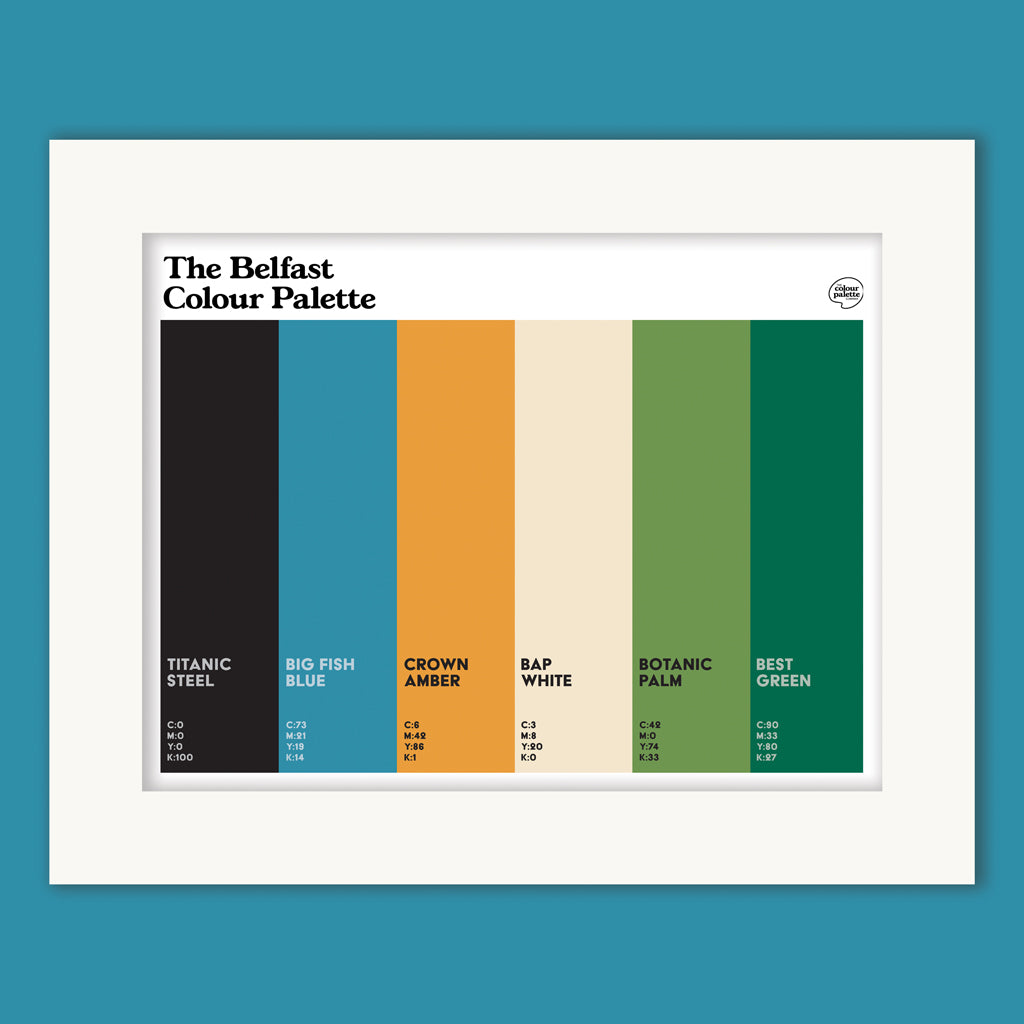The Belfast Colour Palette Mounted Art Print