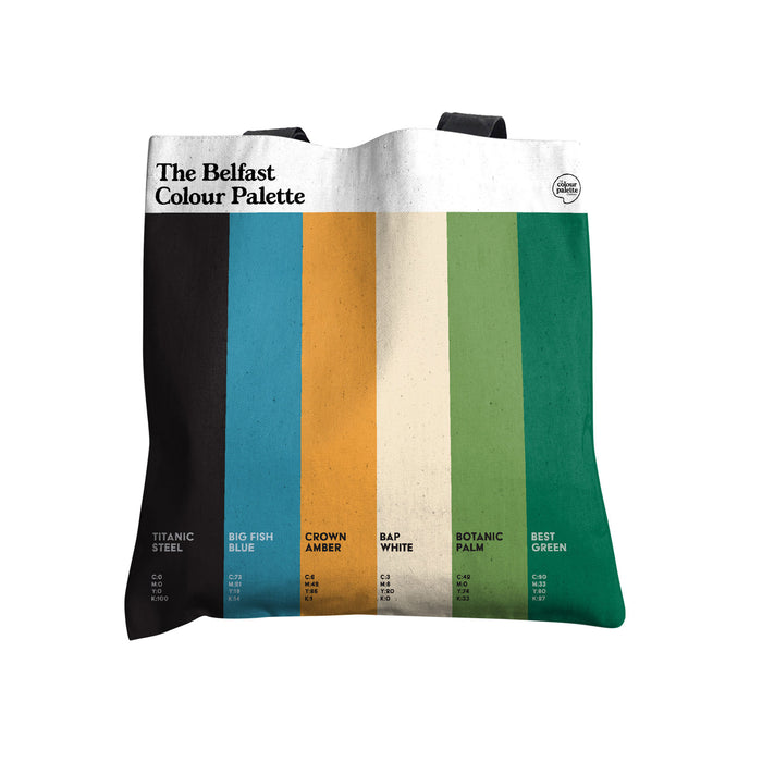 The Belfast Colour Palette Cotton Tote Bag
