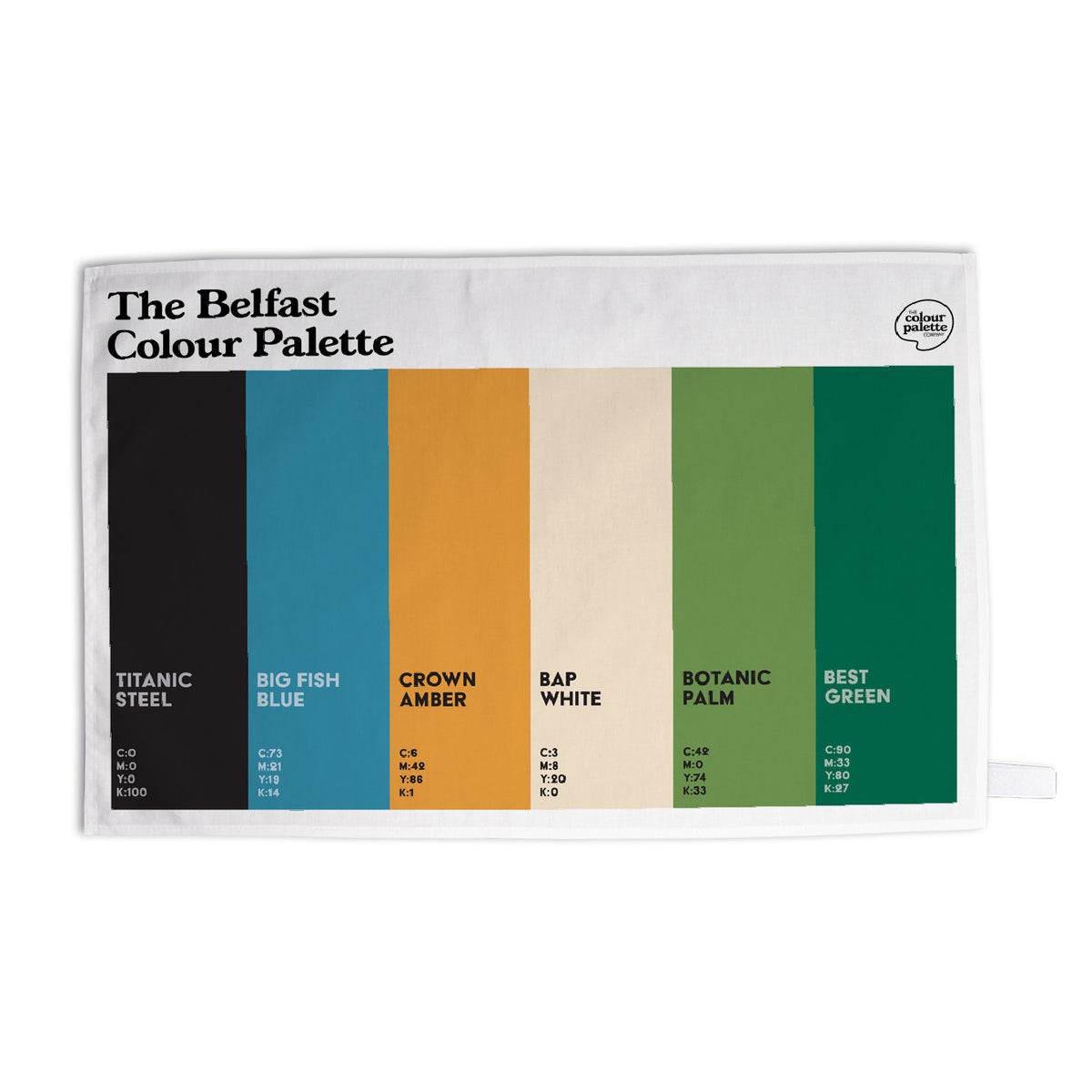 The Belfast Colour Palette Tea Towel