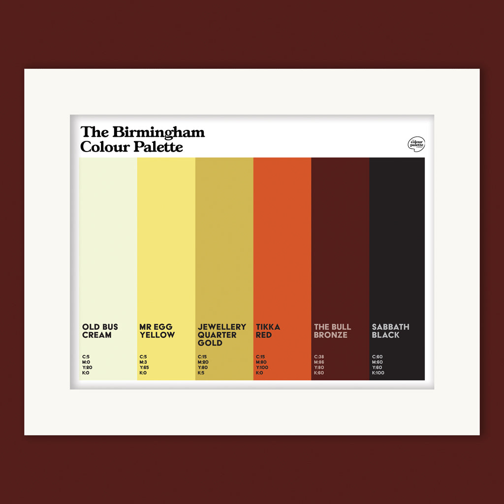 The Birmingham Colour Palette Mounted Art Print