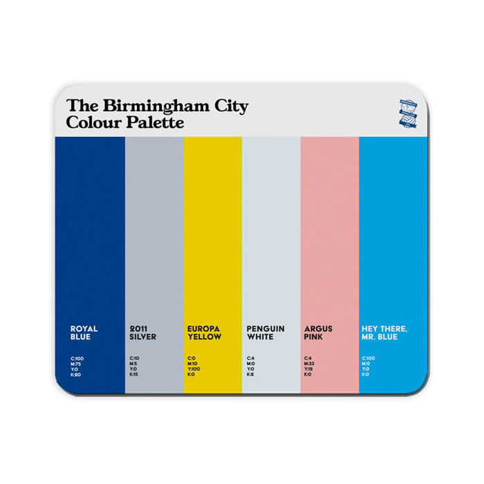 The Birmingham City Colour Palette Mouse Mat