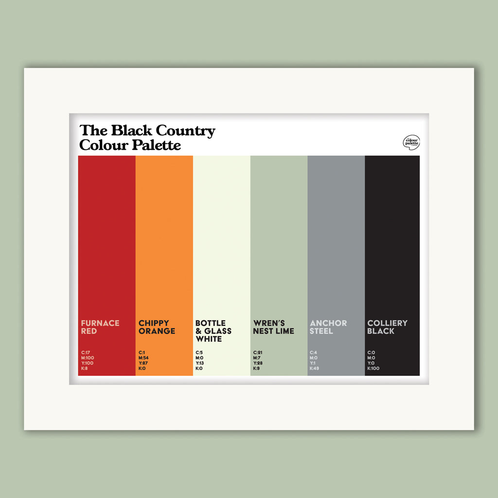 The Black Country Colour Palette Mounted Art Print