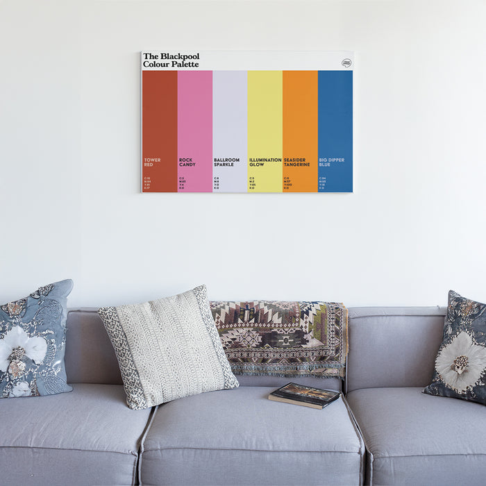 The Blackpool Colour Palette Canvas