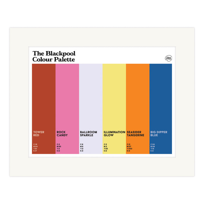 The Blackpool Colour Palette Mounted Art Print