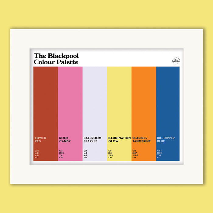 The Blackpool Colour Palette Mounted Art Print