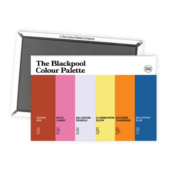 The Blackpool Colour Palette Fridge Magnet