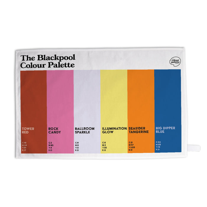 The Blackpool Colour Palette Tea Towel