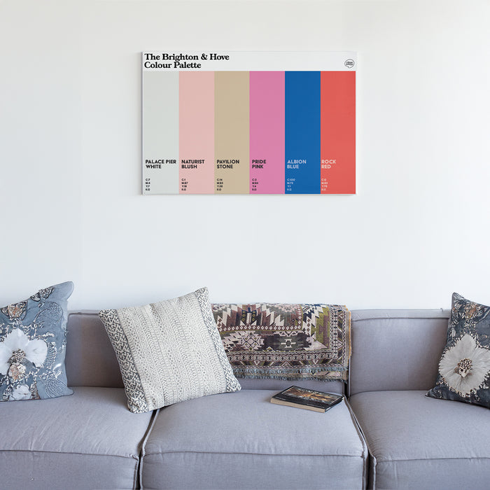 The Brighton & Hove Colour Palette Canvas