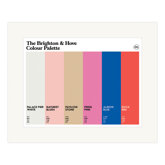 The Brighton & Hove Colour Palette Mounted Art Print