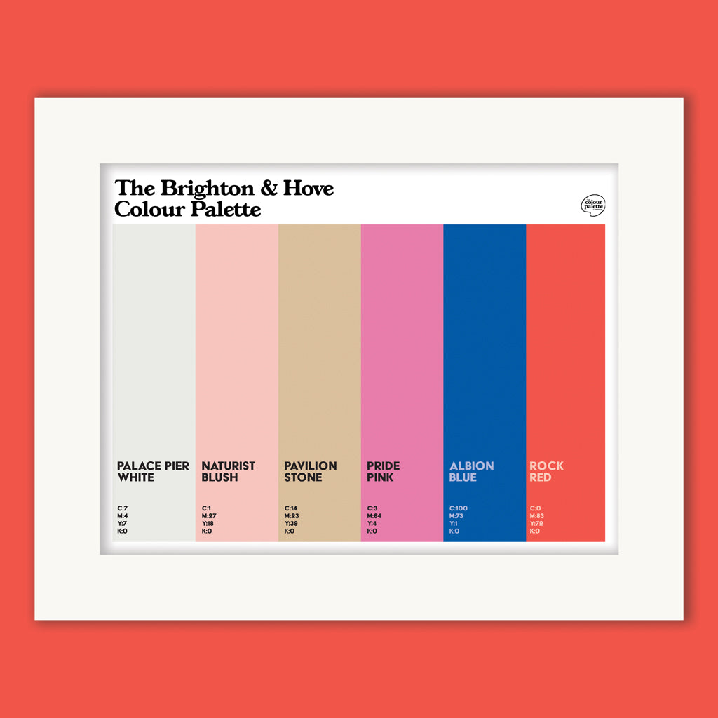 The Brighton & Hove Colour Palette Mounted Art Print