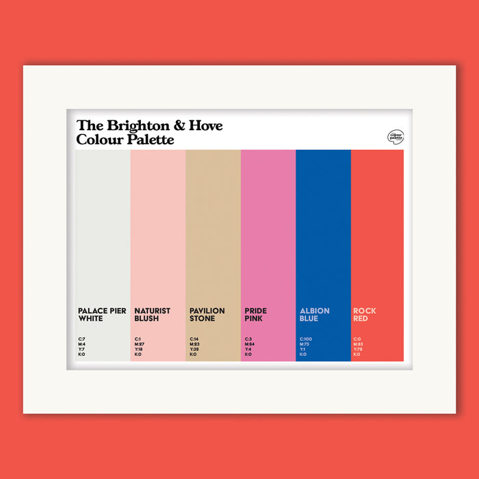 The Brighton & Hove Colour Palette Mounted Art Print