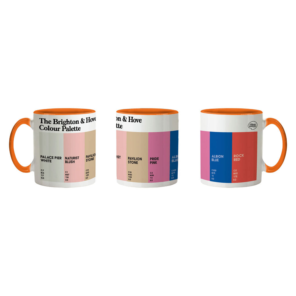 The Brighton & Hove Colour Palette Porcelain Mug