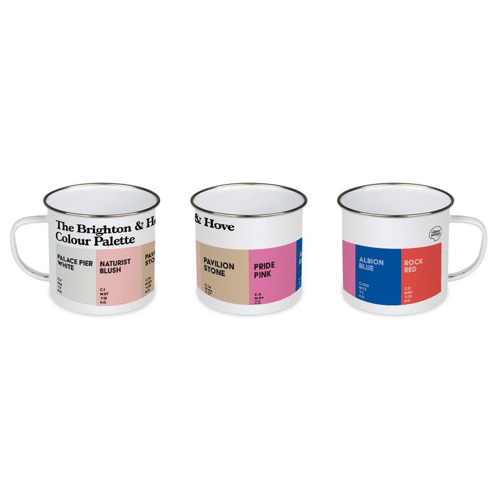 The Brighton & Hove Colour Palette Enamel Mug