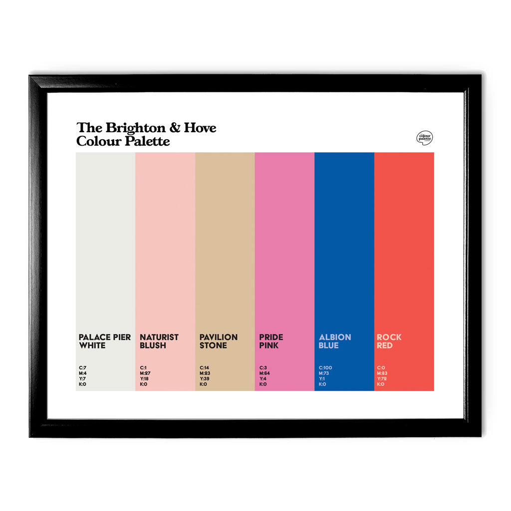 Brighton & Hove Art Print - Black Frame