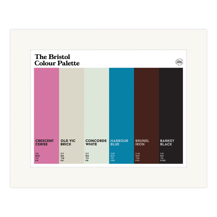 The Bristol Colour Palette Mounted Art Print