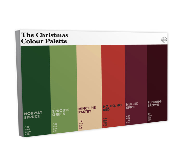 The Christmas Colour Palette Canvas