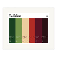 The Christmas Colour Palette Mounted Art Print