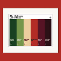The Christmas Colour Palette Mounted Art Print