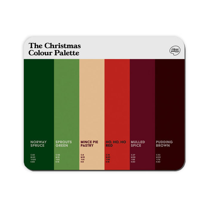The Christmas Colour Palette Mouse Mat