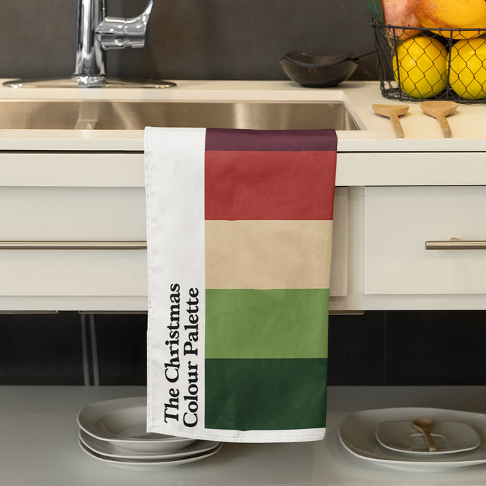 Christmas Colours Tea Towel Gift