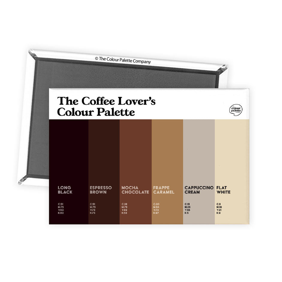 The Coffee Lover's Colour Palette Fridge Magnet