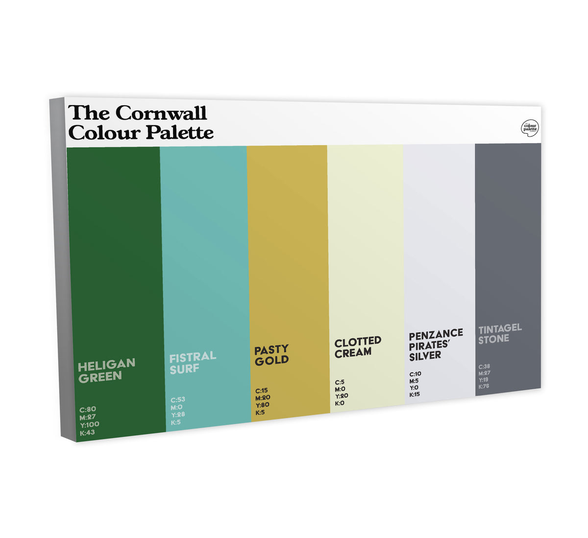 The Cornwall Colour Palette Canvas