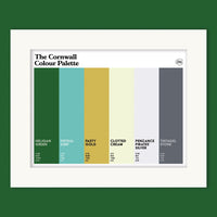 Cornwall Colour Palette Mounted Art Print