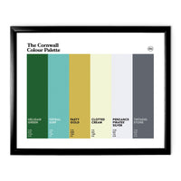 Cornwall Art Print - Black Frame