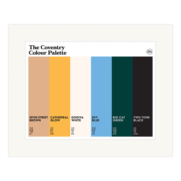 The Coventry Colour Palette Mounted Art Print