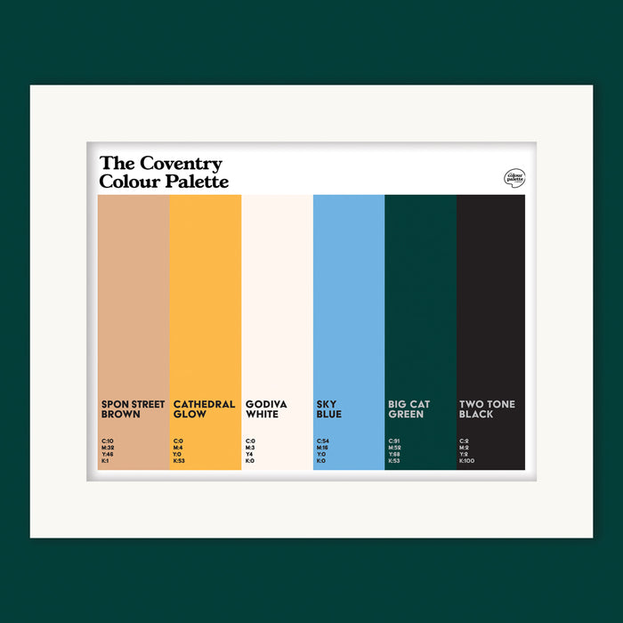 The Coventry Colour Palette Mounted Art Print