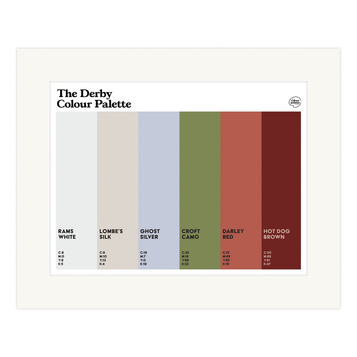 The Derby Colour Palette Mounted Art Print