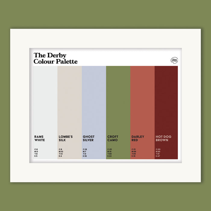 The Derby Colour Palette Mounted Art Print