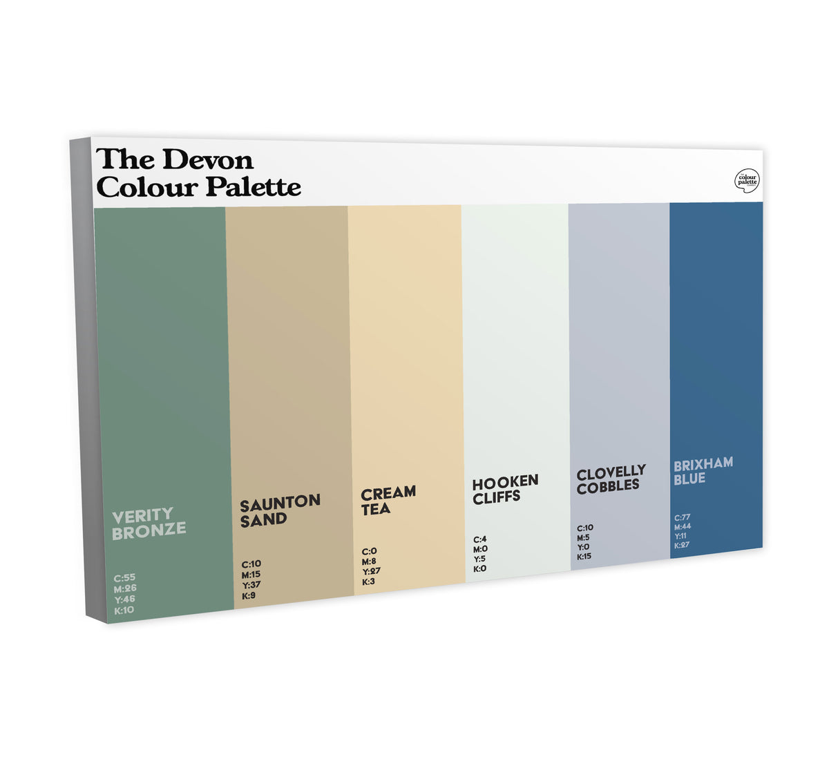 Devon Colour Palette Canvas Wall Art