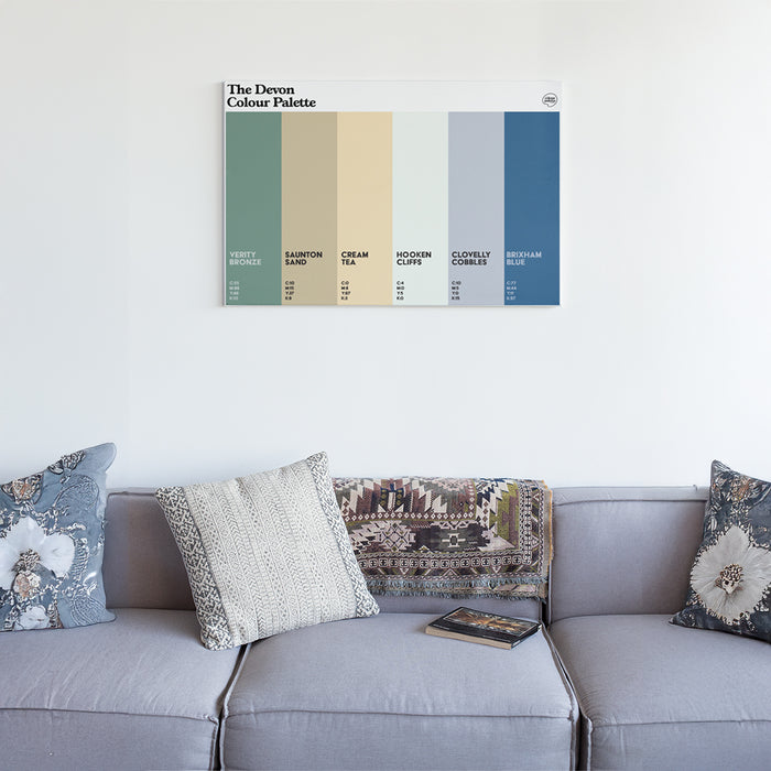 The Devon Colour Palette Canvas
