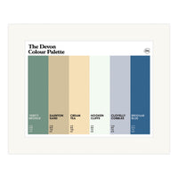 Devon Colour Palette mounted wall art print