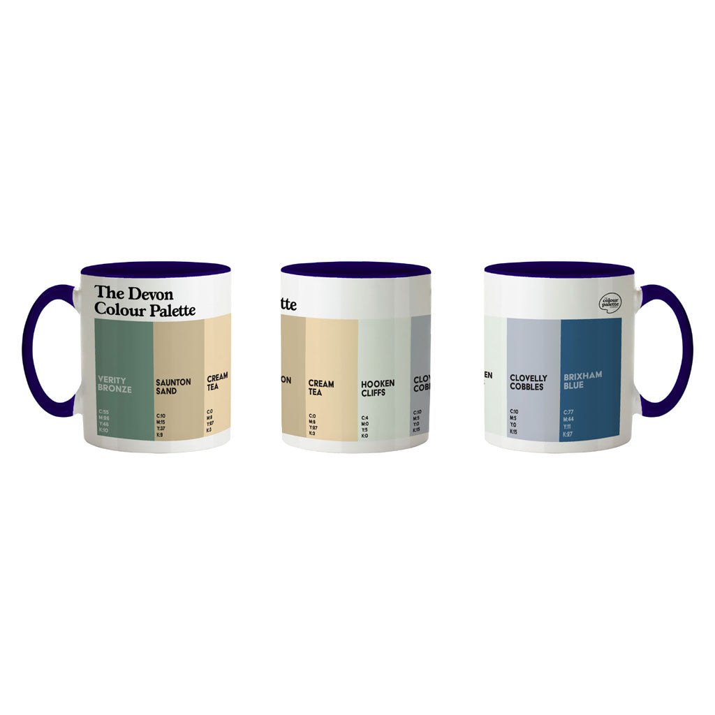 The Devon Colour Palette Porcelain Mug