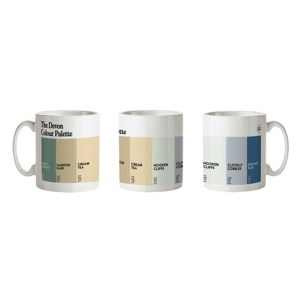 The Devon Colour Palette Porcelain Mug
