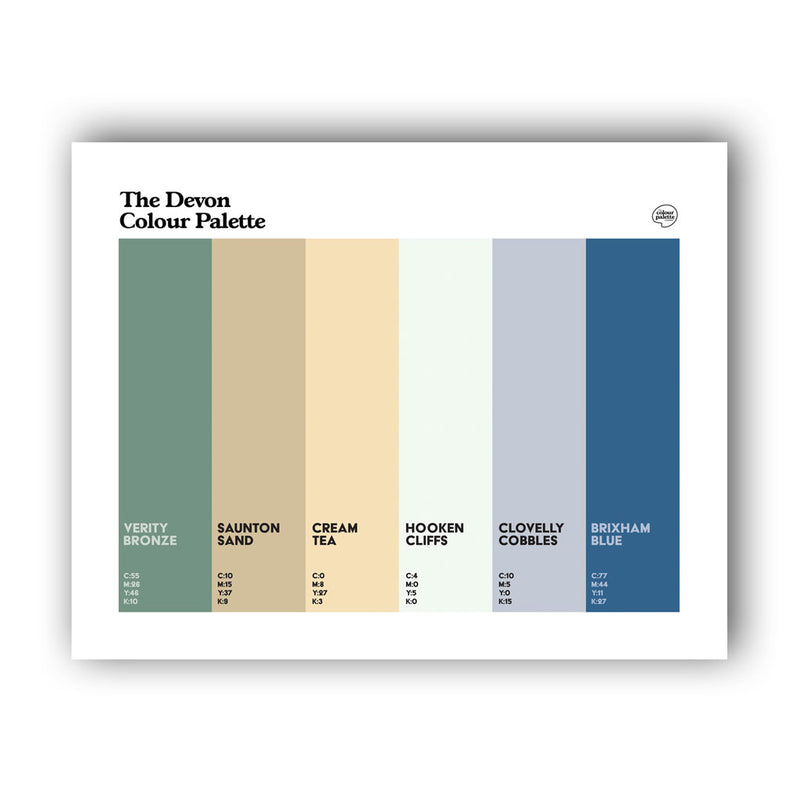 Colours of Devon Art Print | Unique Devon Wall Art – The Colour Palette ...