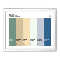 Devon Art Print - White Frame