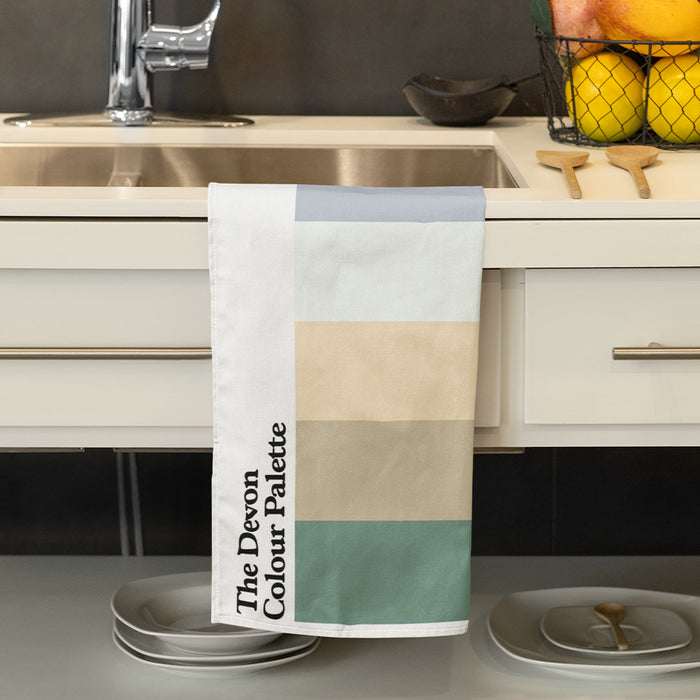 Devon Colour Palette tea towel gift