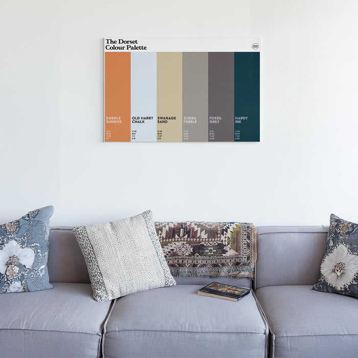 The Dorset Colour Palette Canvas