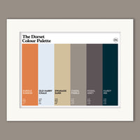 The Dorset Colour Palette Mounted Art Print