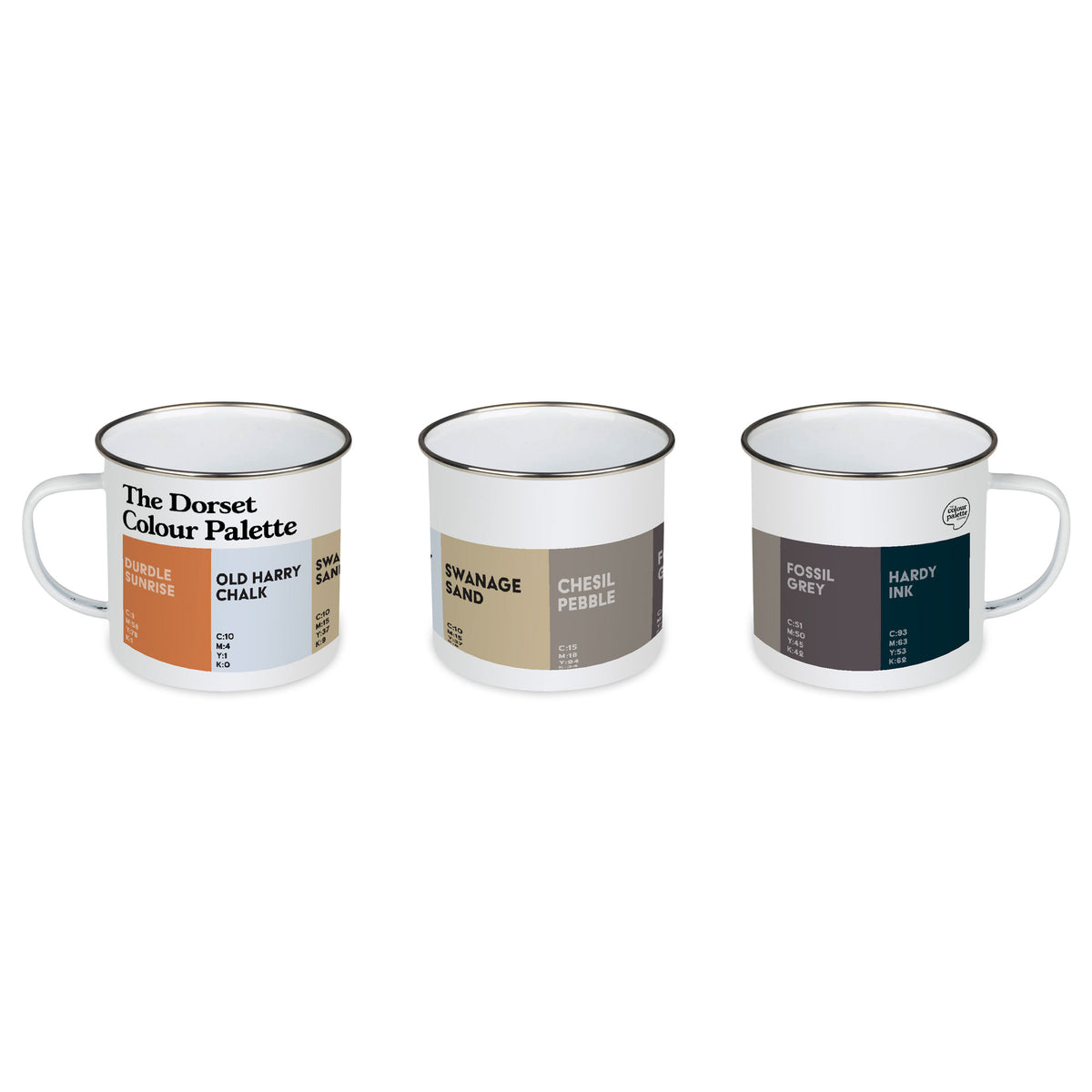 The Dorset Colour Palette Enamel Mug